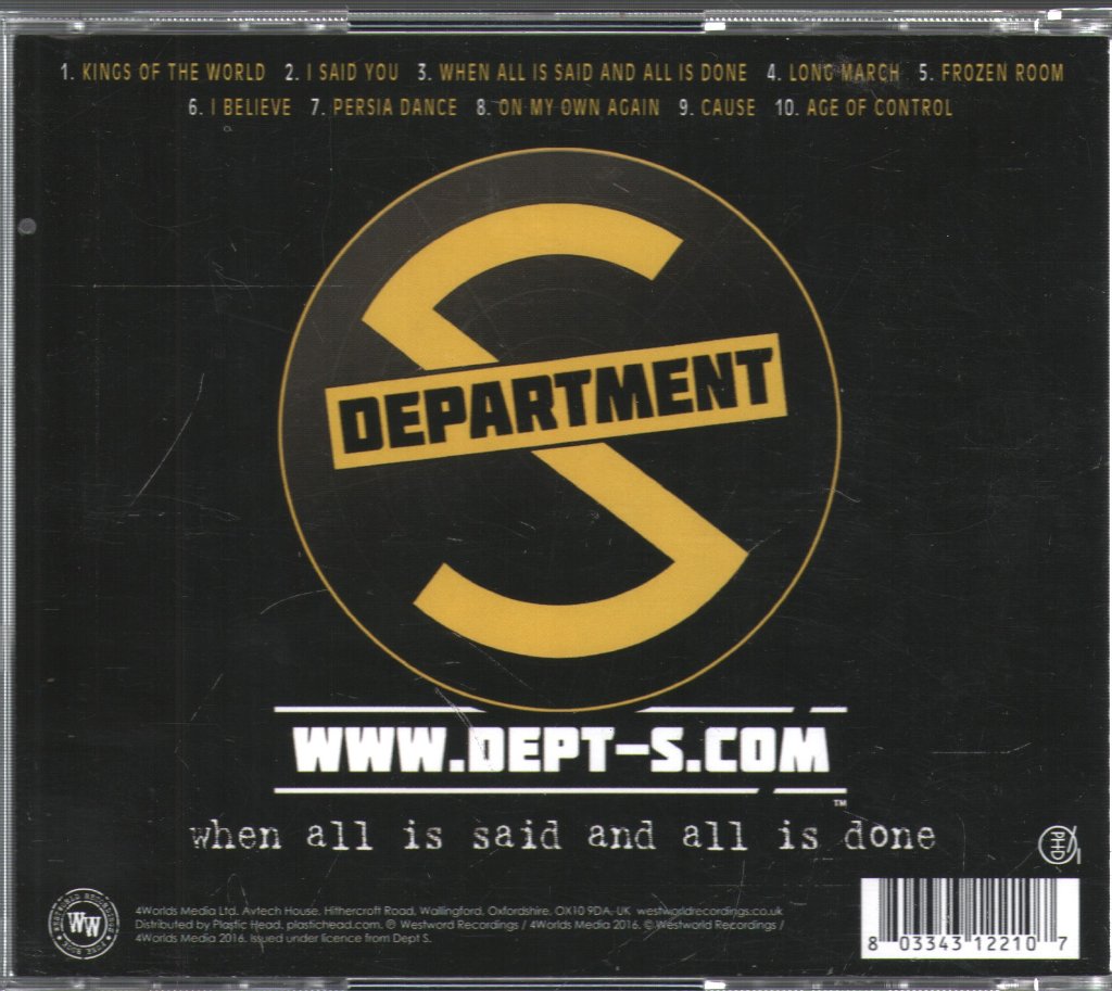 Department S - When All Is Said And All Is Done - Cd