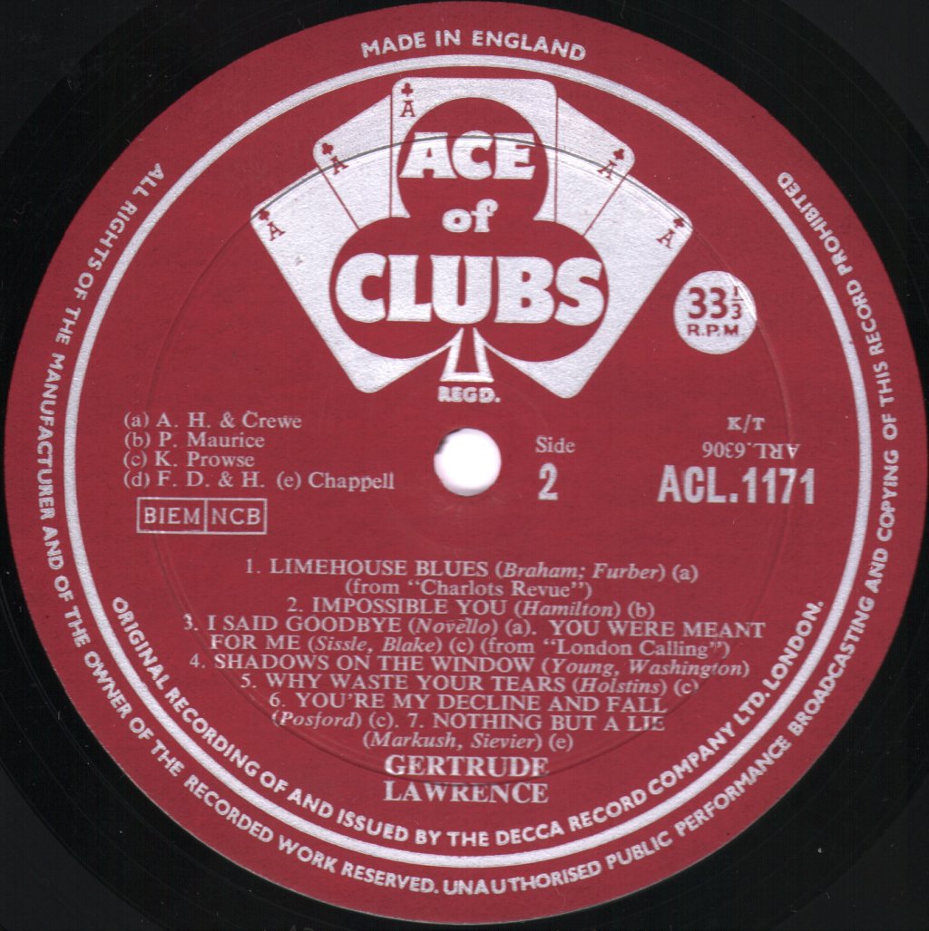 Gertrude Lawrence - Incomparable Gertrude Lawrence - Lp