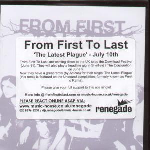 From First To Last - Latest Plague - Cdr