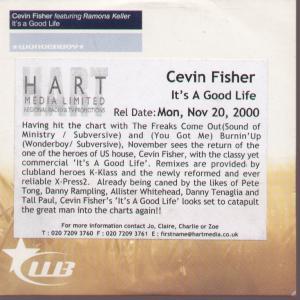 Cevin Fisher - It's A Good Life - Cd