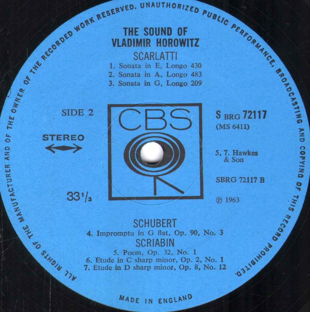 Vladimir Horowitz - Sound Of Horowitz - Lp