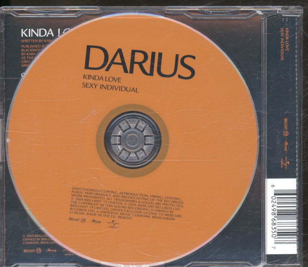 Darius (Male Pop) - Kinda Love - Cd