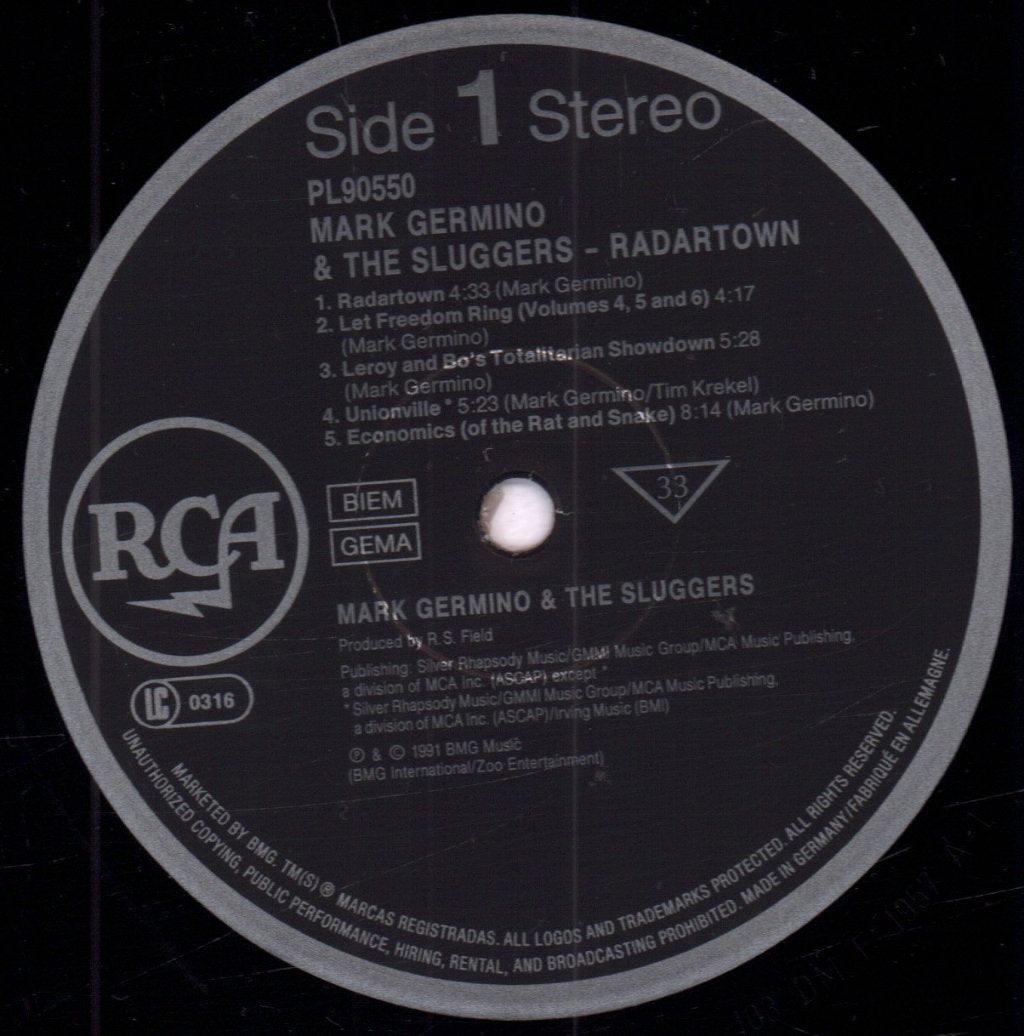 Mark Germino And The Sluggers - Radartown - Lp