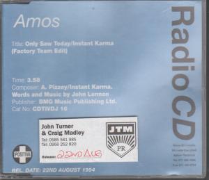 Amos - Only Saw Today/Instant Karma - Cd