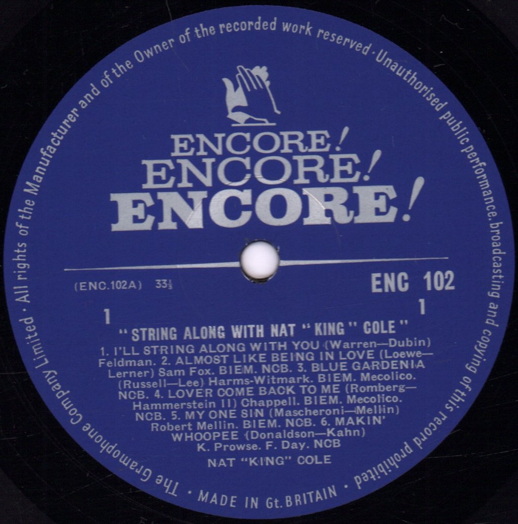 Nat King Cole - String Along With - Lp
