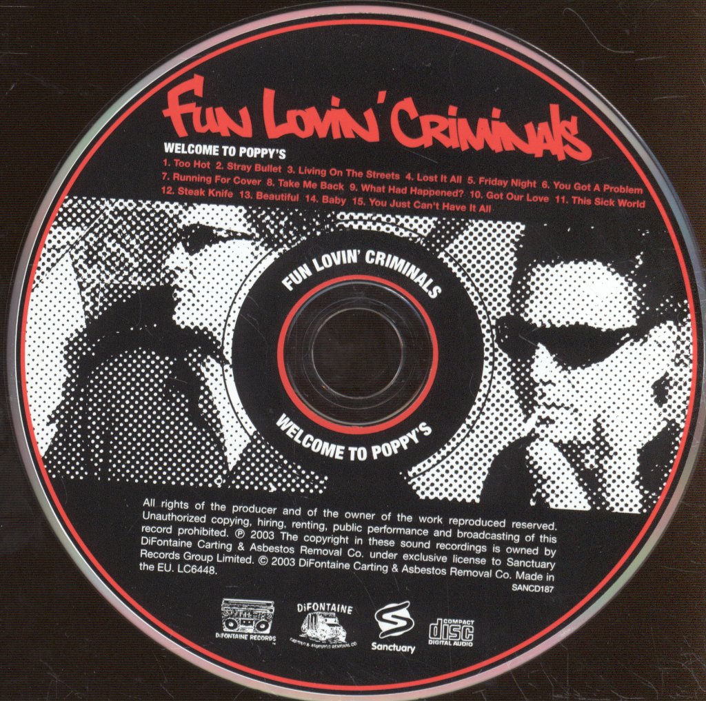 Fun Lovin' Criminals - Welcome To Poppy's - Cd
