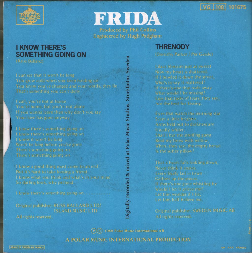 Frida - I Know There's Something Going On - 7 Inch