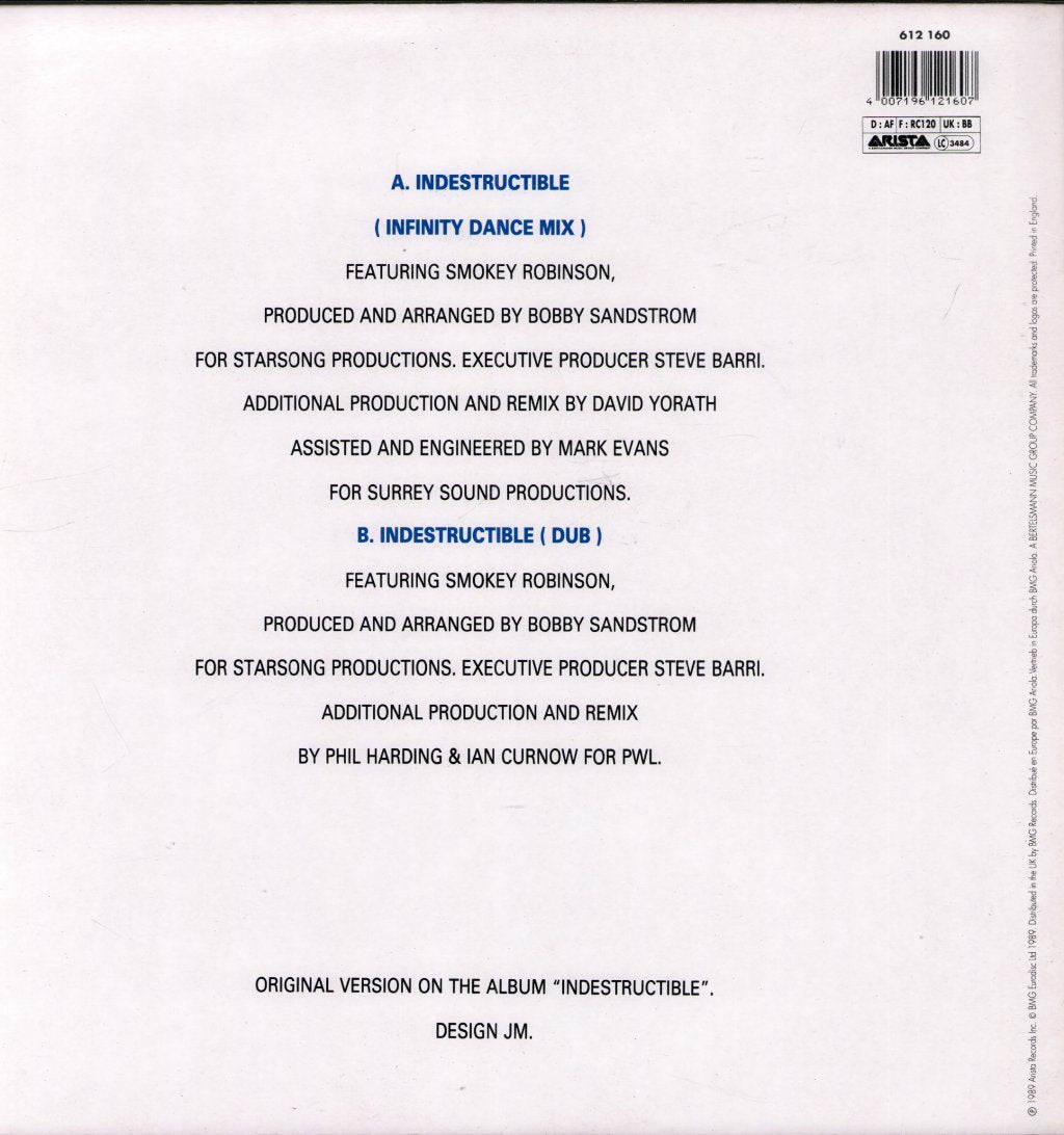 Four Tops - Indestructible (Infinity Dance Mix) - 12 Inch