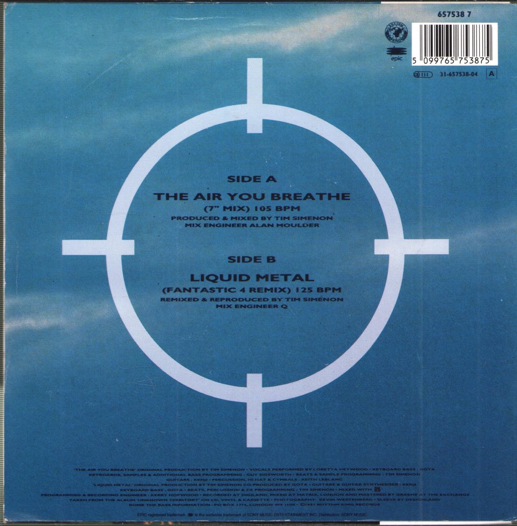 Bomb The Bass - Air You Breathe - 7 Inch