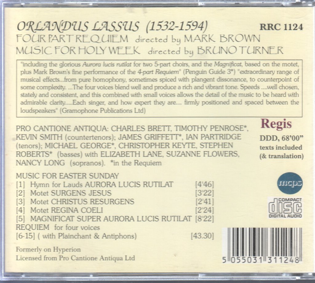 Pro Cantione Antiqua - Requiem & Holy Week Music - Cd