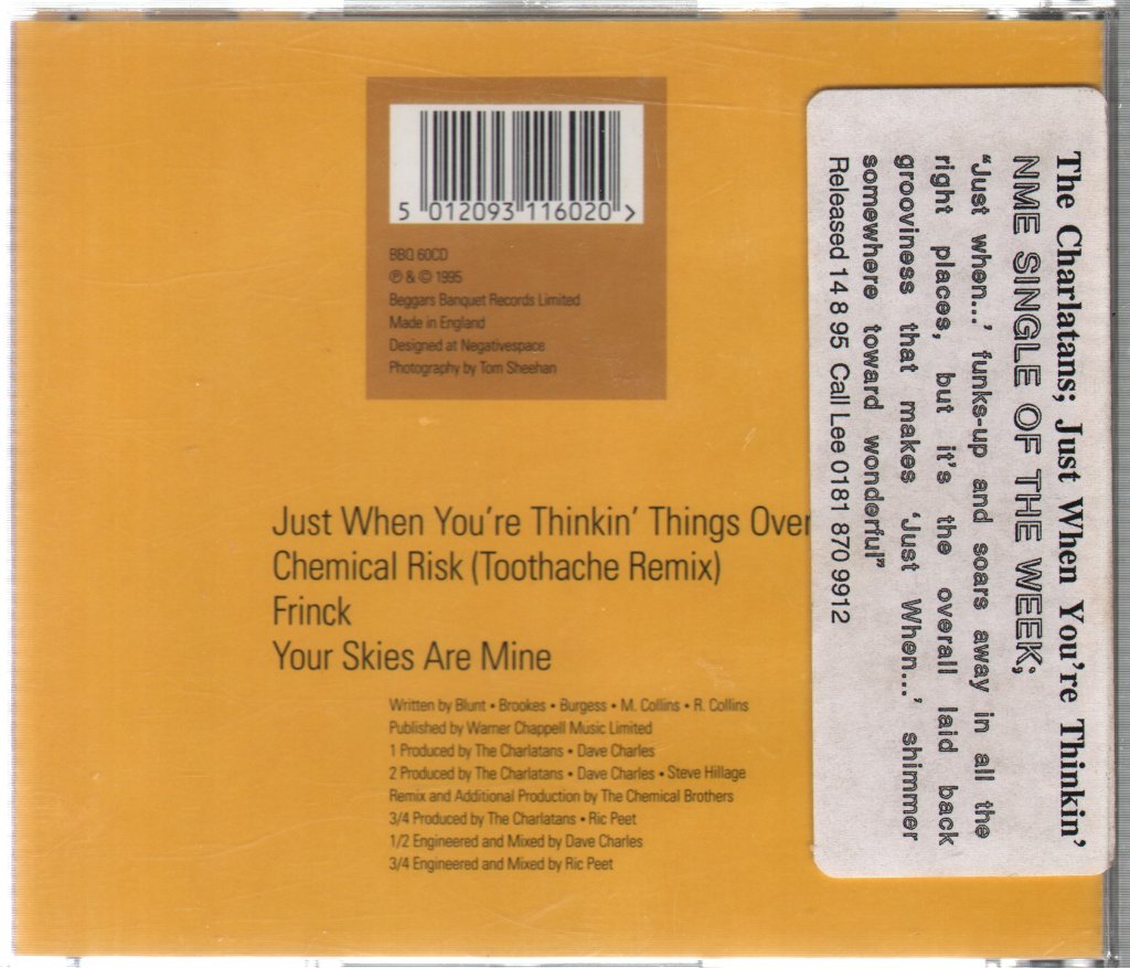 Charlatans (Uk Group) - Just When You're Thinkin Things Over - Cd