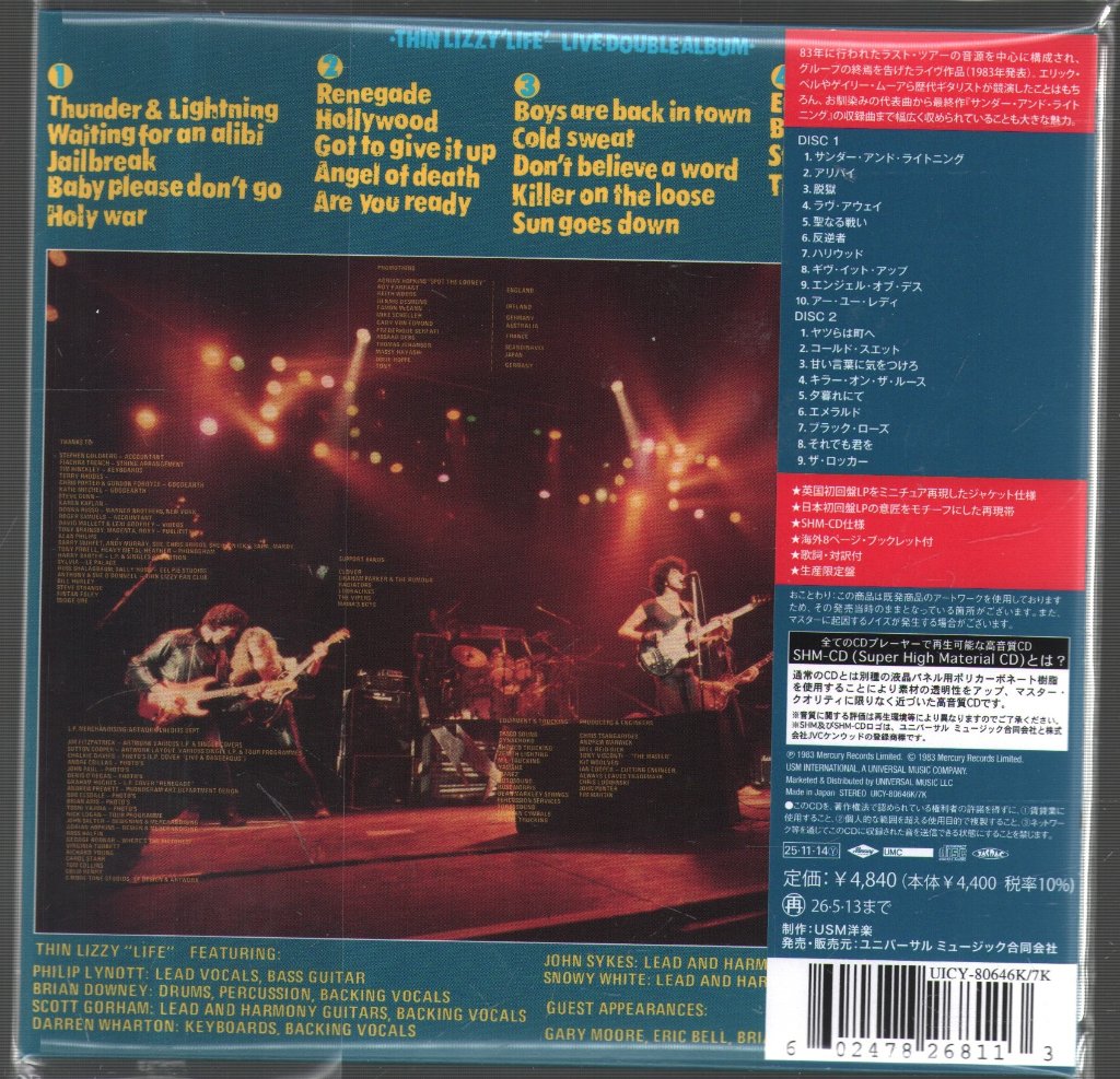 Thin Lizzy - Life - Live - Double Cd