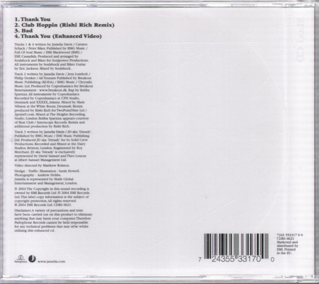 Jamelia - Thank You - Cd