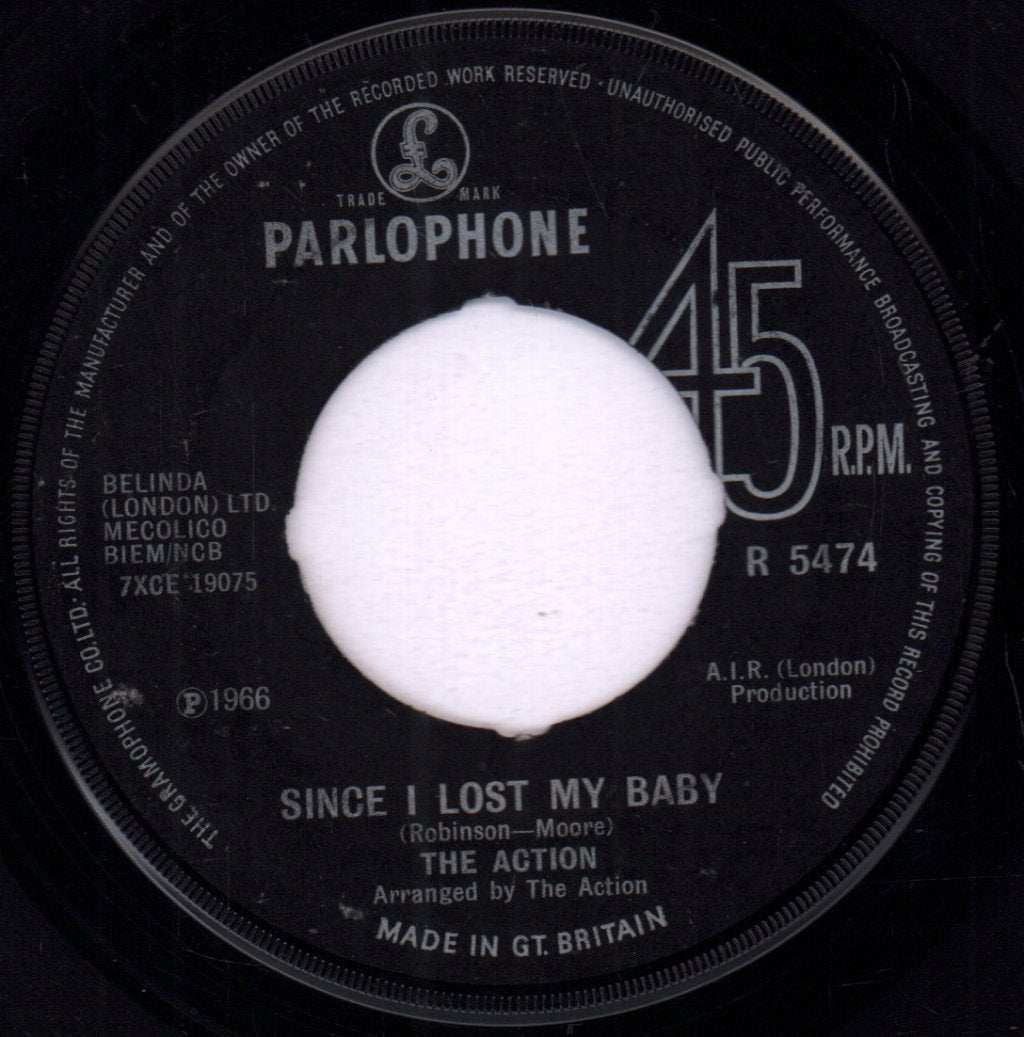 Action (60'S Beat Group) - Since I Lost My Baby - 7 Inch