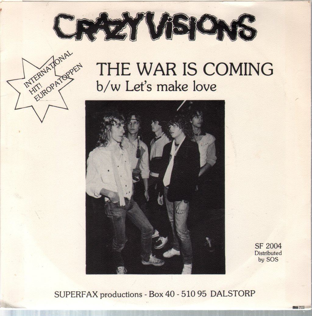 Crazy Visions - War Is Coming - 7 Inch