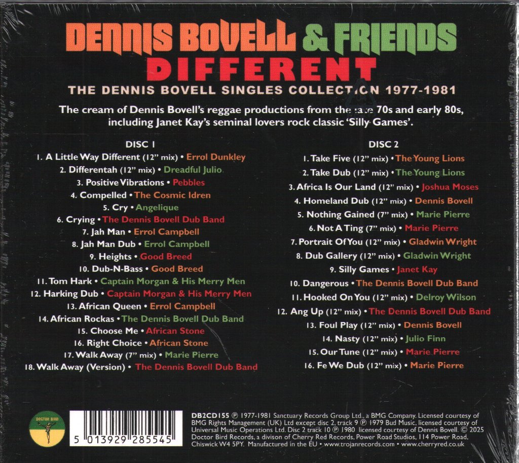 Dennis Bovell - Different (The Dennis Bovell Singles Collection 1977-1981) - Double Cd