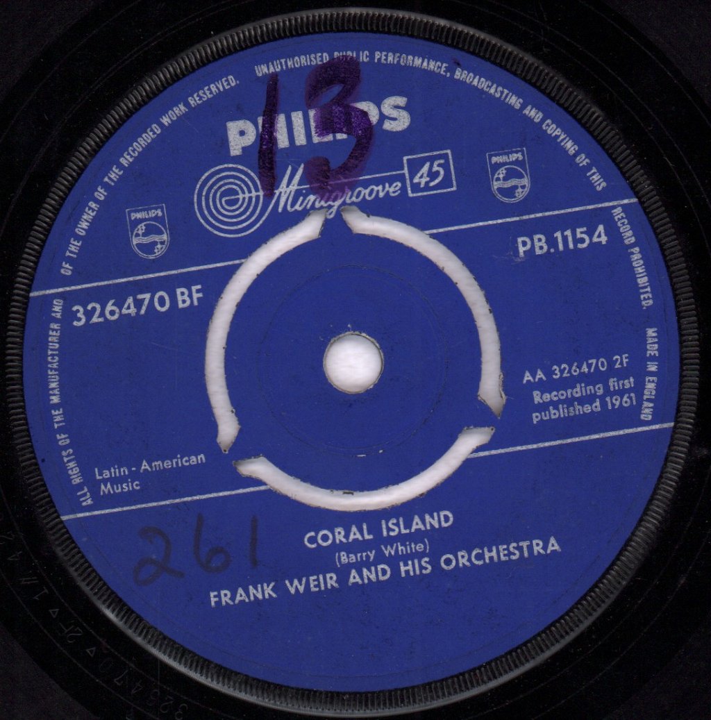 Frank Weir And His Orchestra - Hawaiian Honeymoon - 7 Inch
