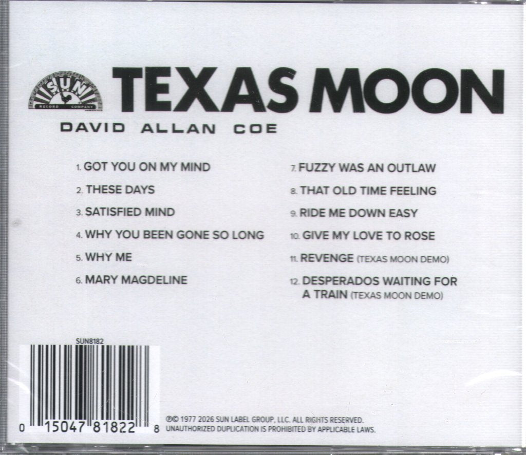 David Allan Coe - Texas Moon (Deluxe Edition) - Cd