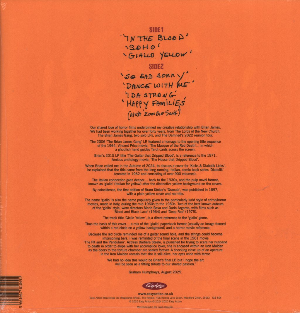 Brian James - Kicks and Diabolik Licks - Lp