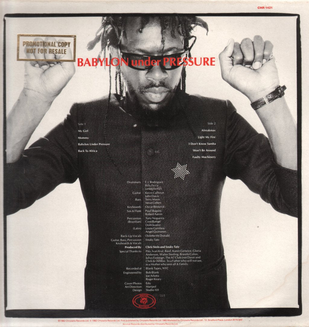 Snuky Tate - Babylon Under Pressure - Lp