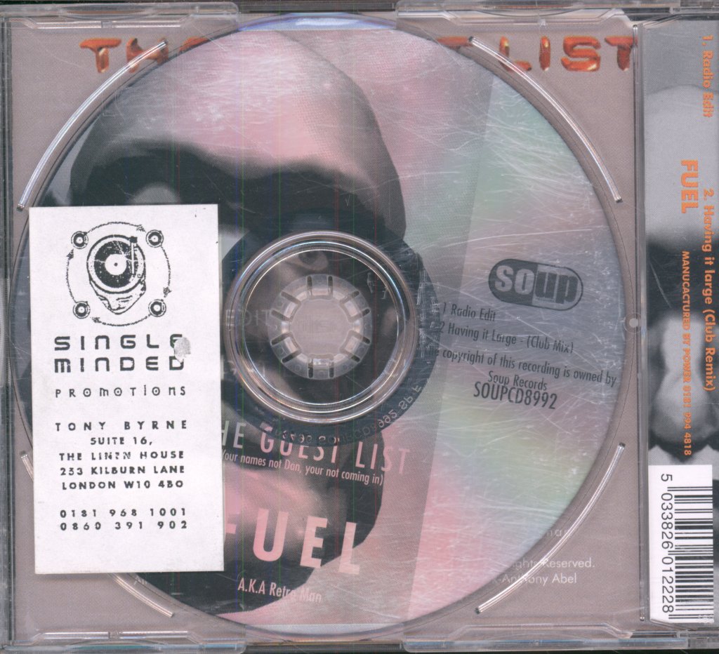 Fuel AKA Retro Man - Guest List - Cd