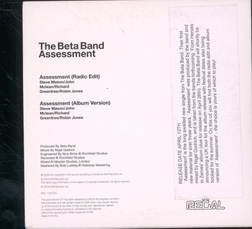 Beta Band - Assessment - Cd