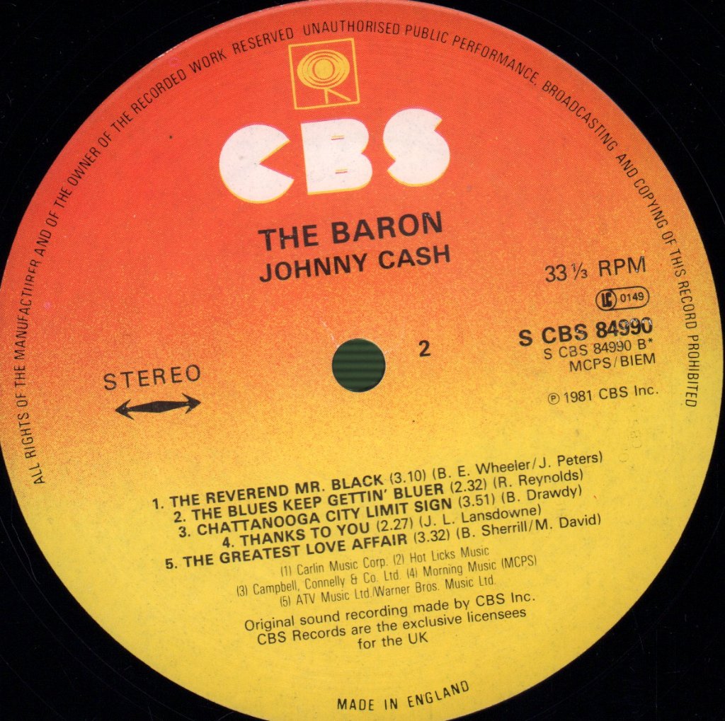 Johnny Cash - Baron - Lp