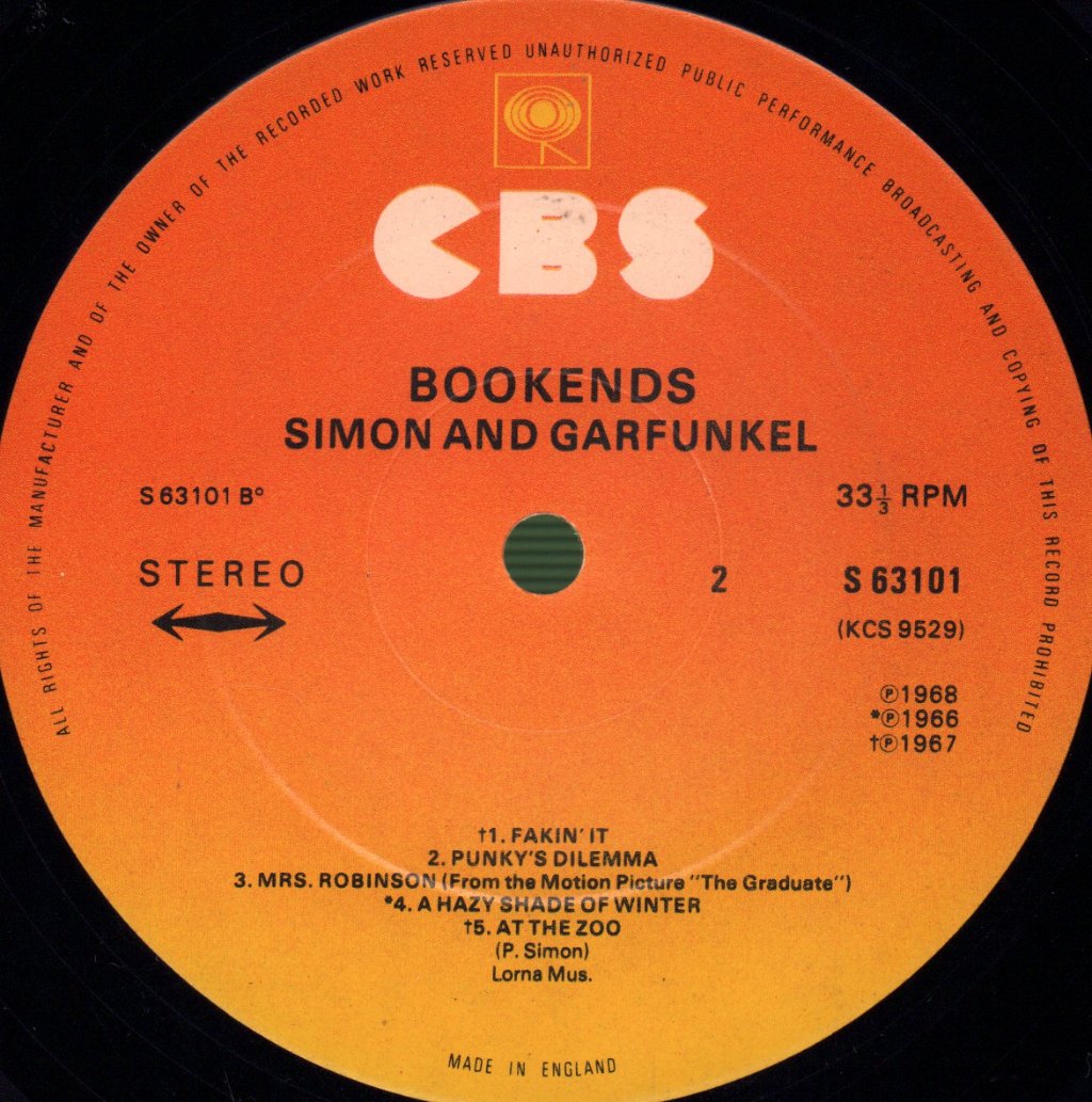 Simon & Garfunkel - Bookends - Lp
