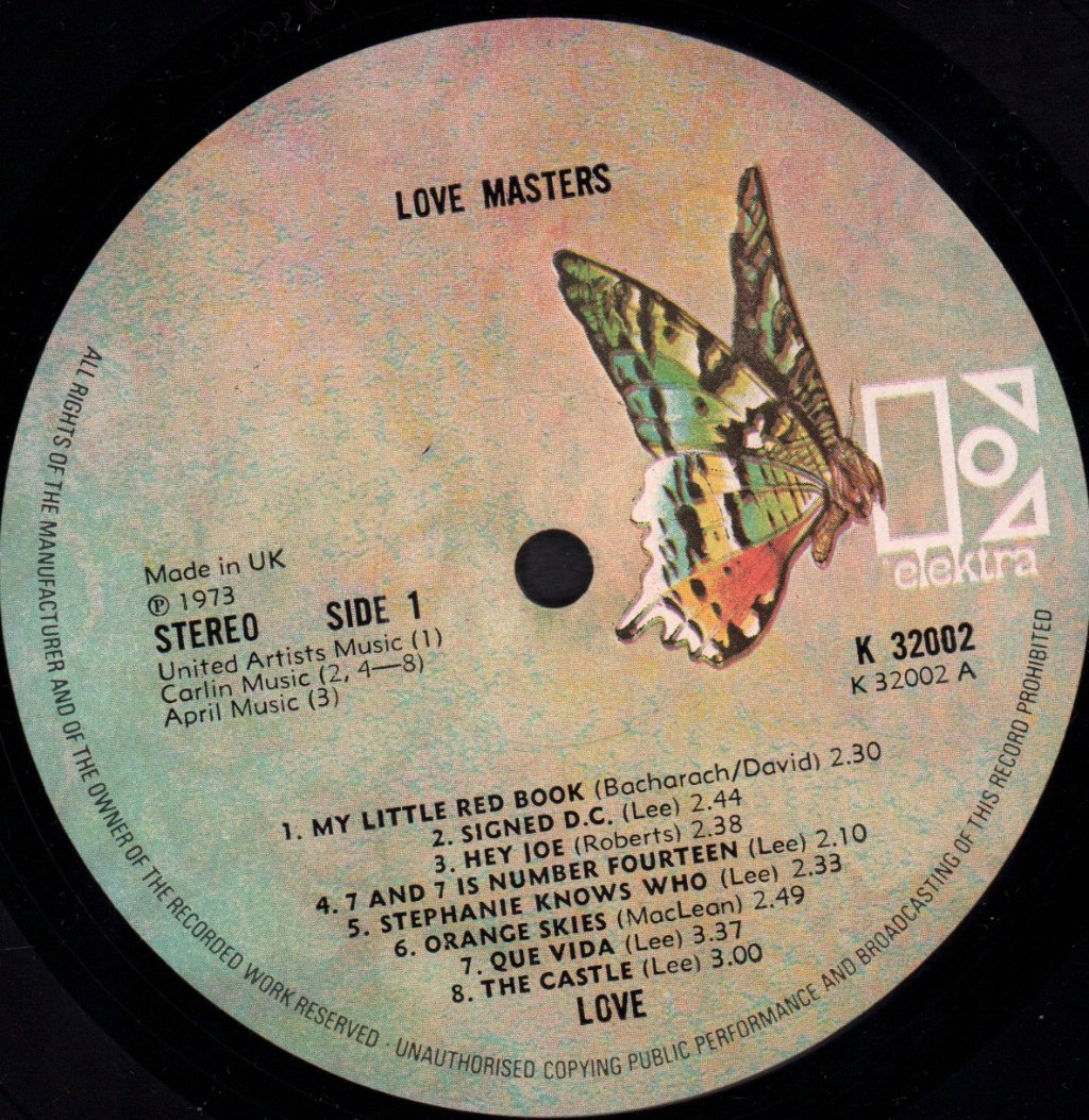 Love (Us Psych Group) - Elektra Masters - Lp