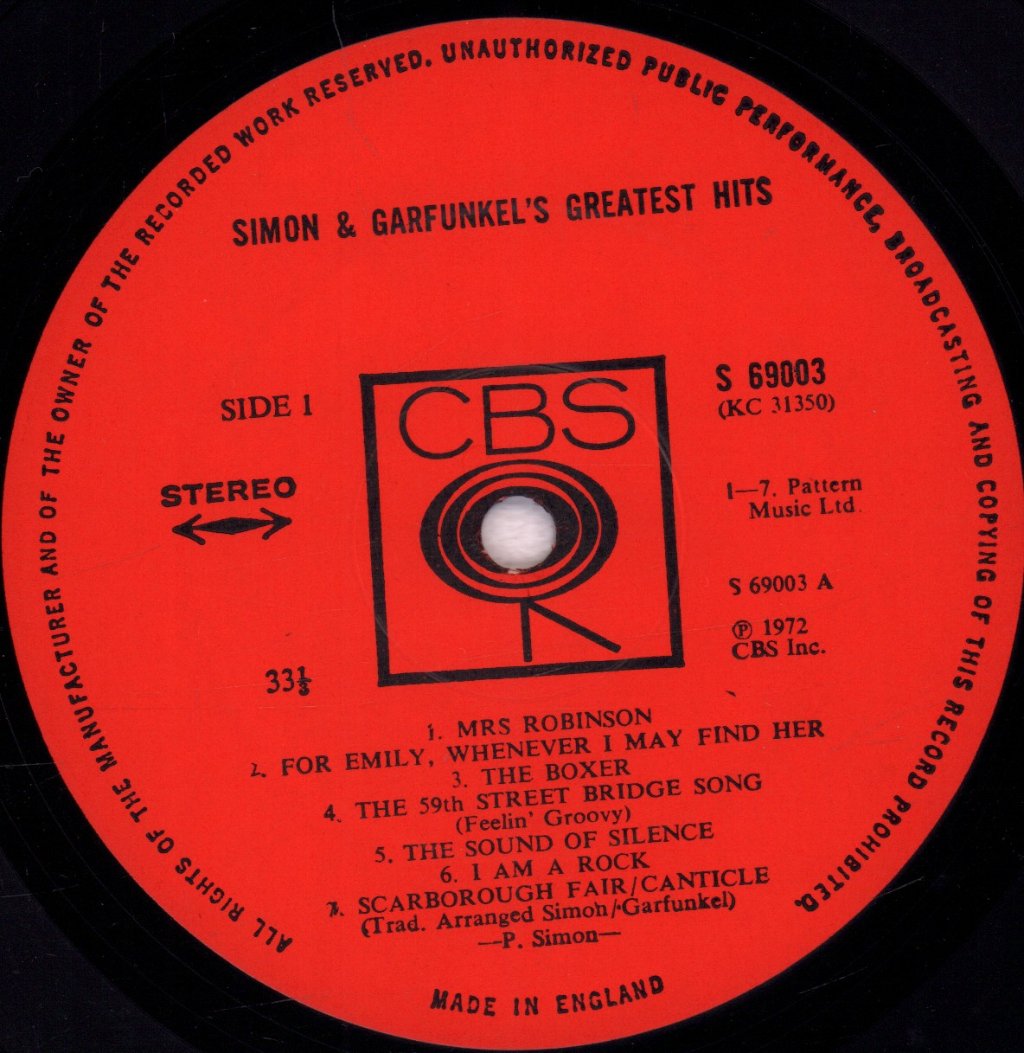 Simon And Garfunkel - Greatest Hits - Lp