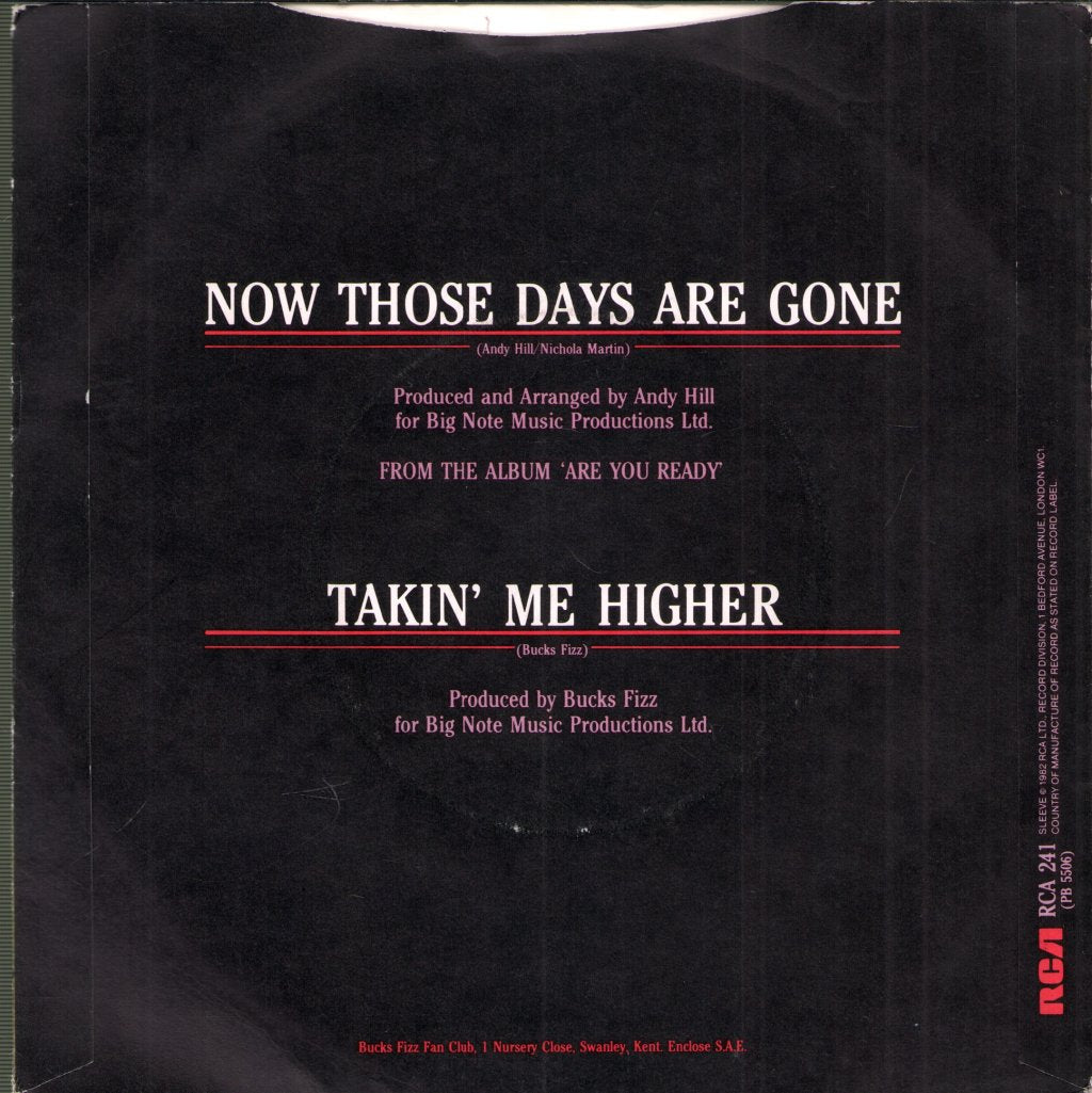 Bucks Fizz - Now Those Days Are Gone - 7 Inch