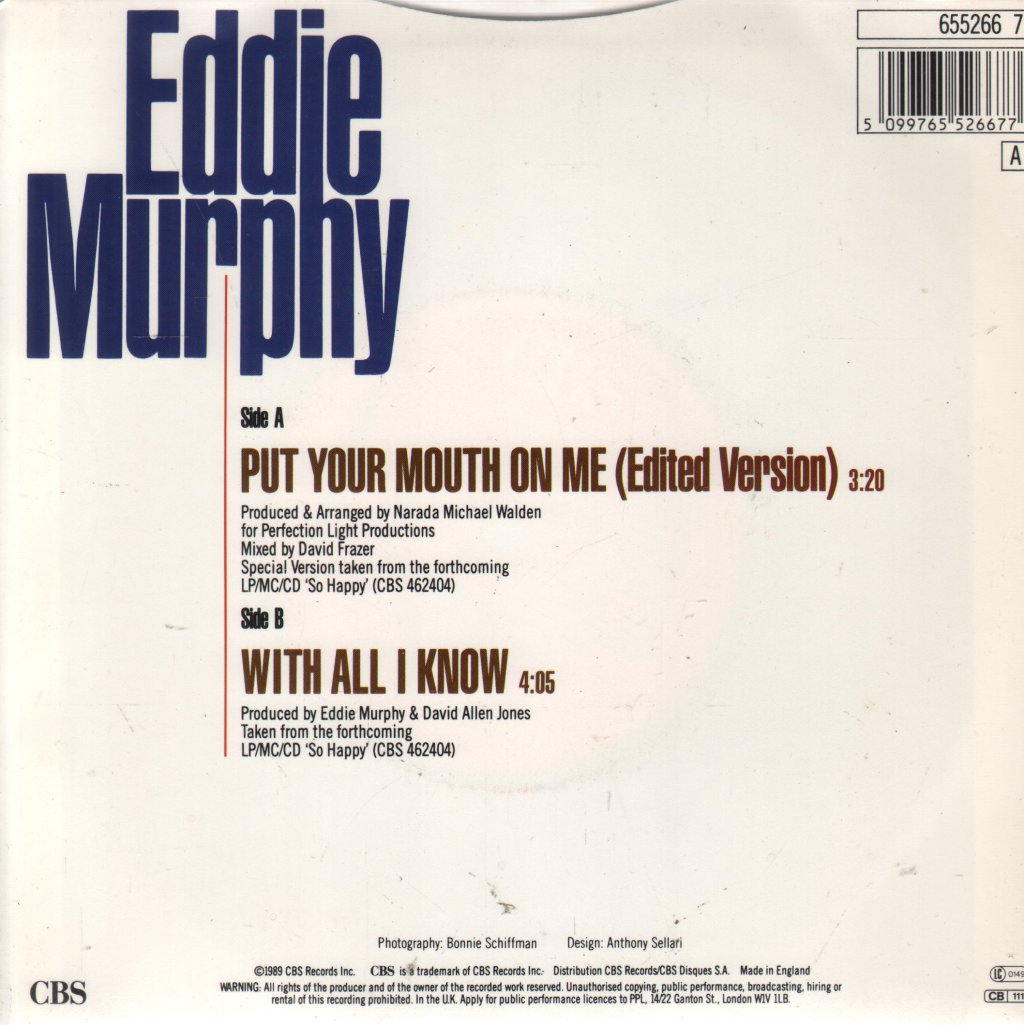 Eddie Murphy - Put Your Mouth On Me - 7 Inch