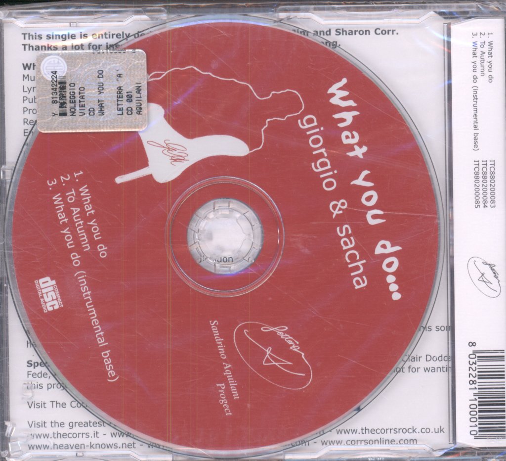 Giorgio And Sacha - What You Do... - Cd