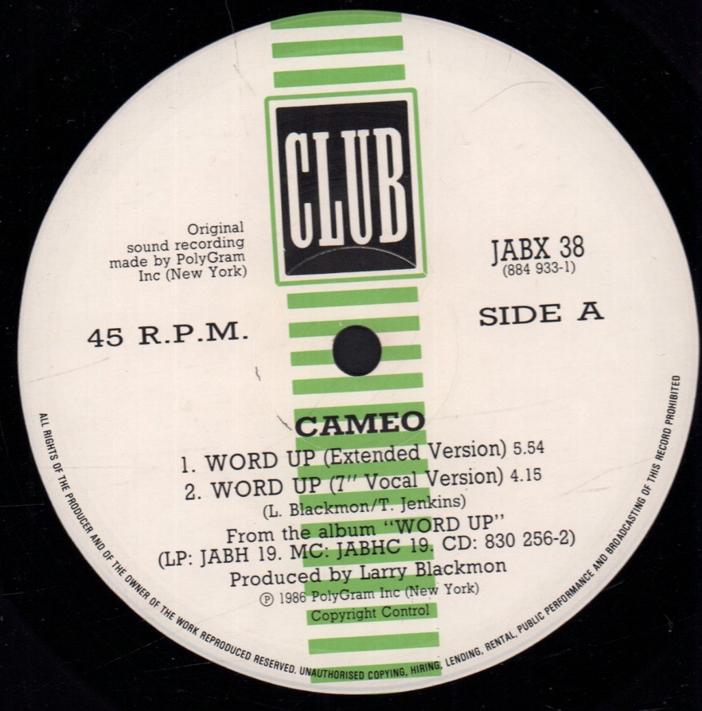 Cameo (Funk Group) - Word Up - 12 Inch