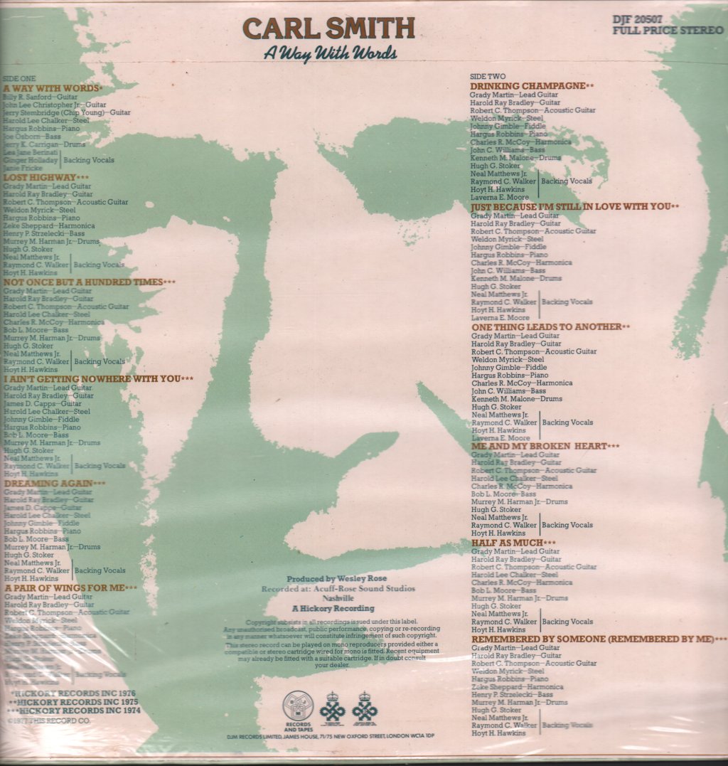 Carl Smith - A Way With Words - Lp