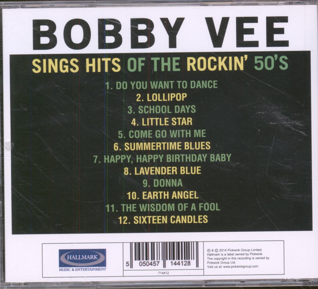 Bobby Vee - Sings Hits Of The Rockin' 50's - Cd