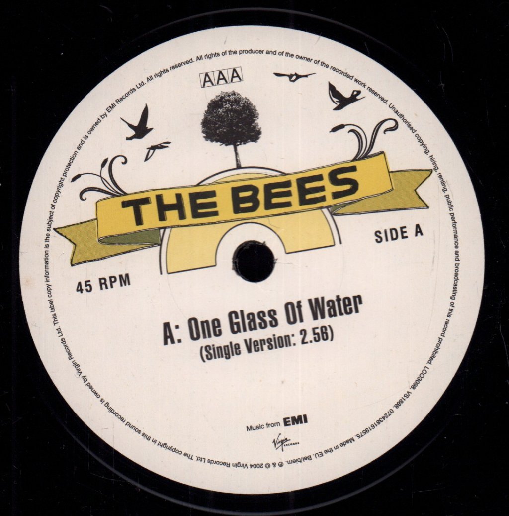 Bees (Indie Group) - One Glass Of Water - 7 Inch