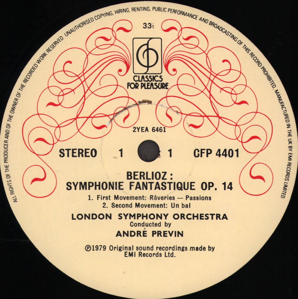 Andre Previn / London Symphony Orchestra - Berlioz - Symphonie Fantastique - Lp