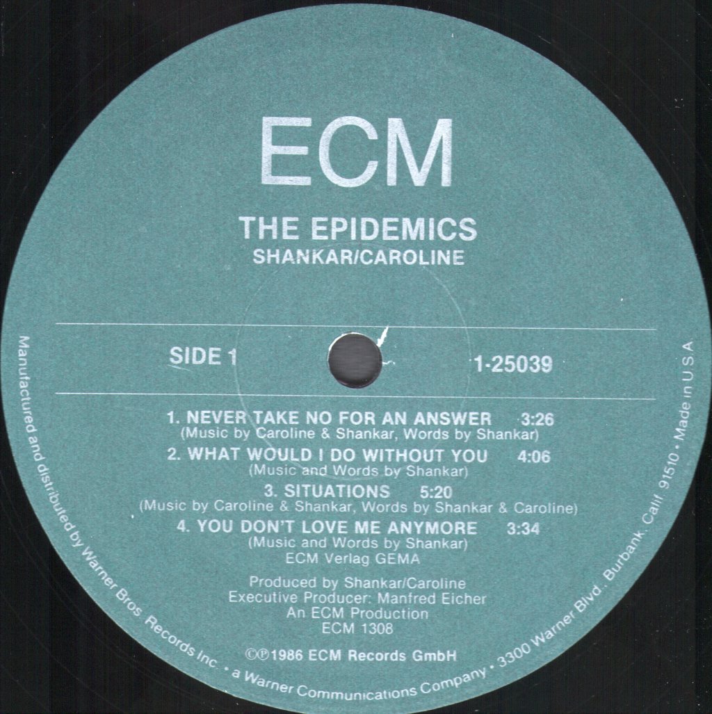 Shankar / Caroline - Epidemics - Lp