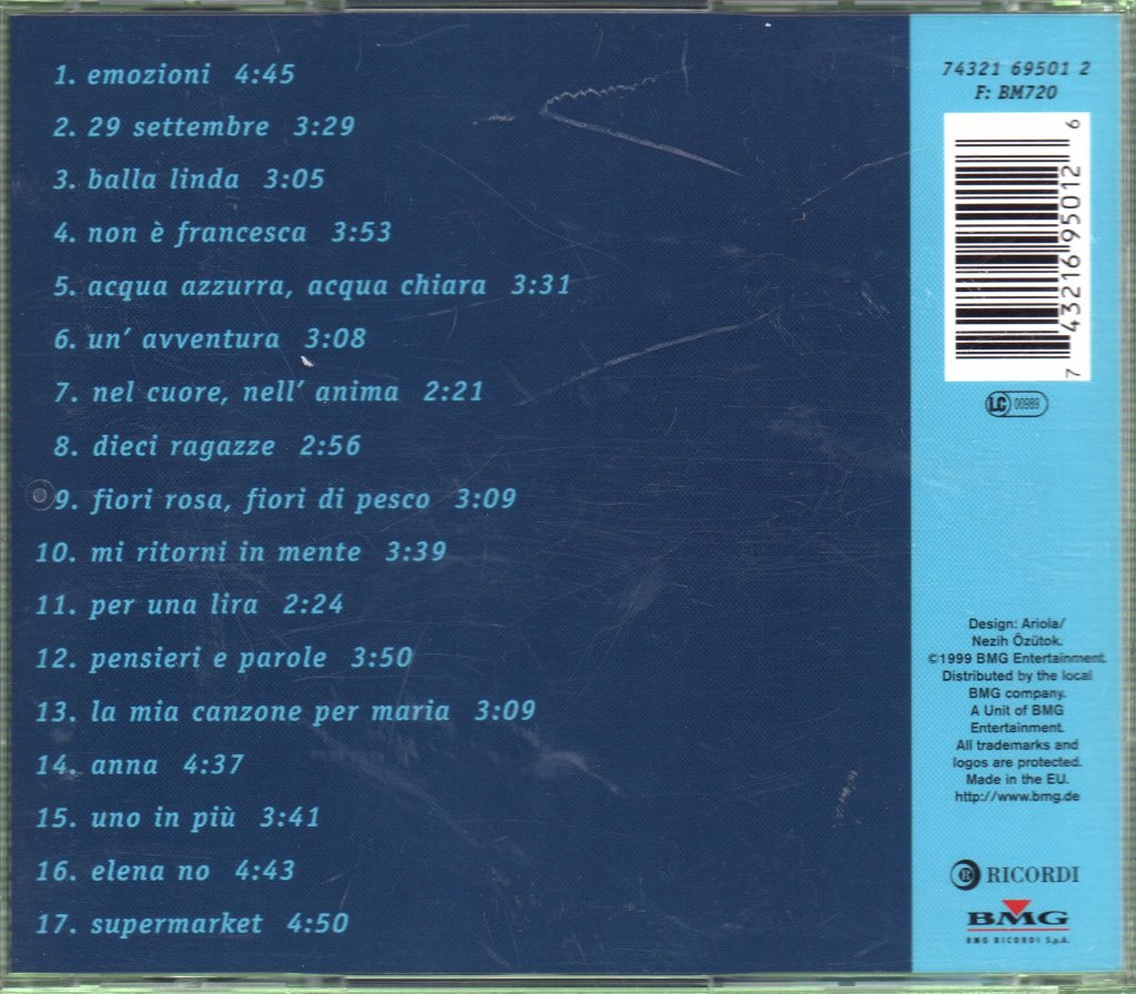 Lucio Battisti - Collection (Canzoni 1966-1972) - Cd