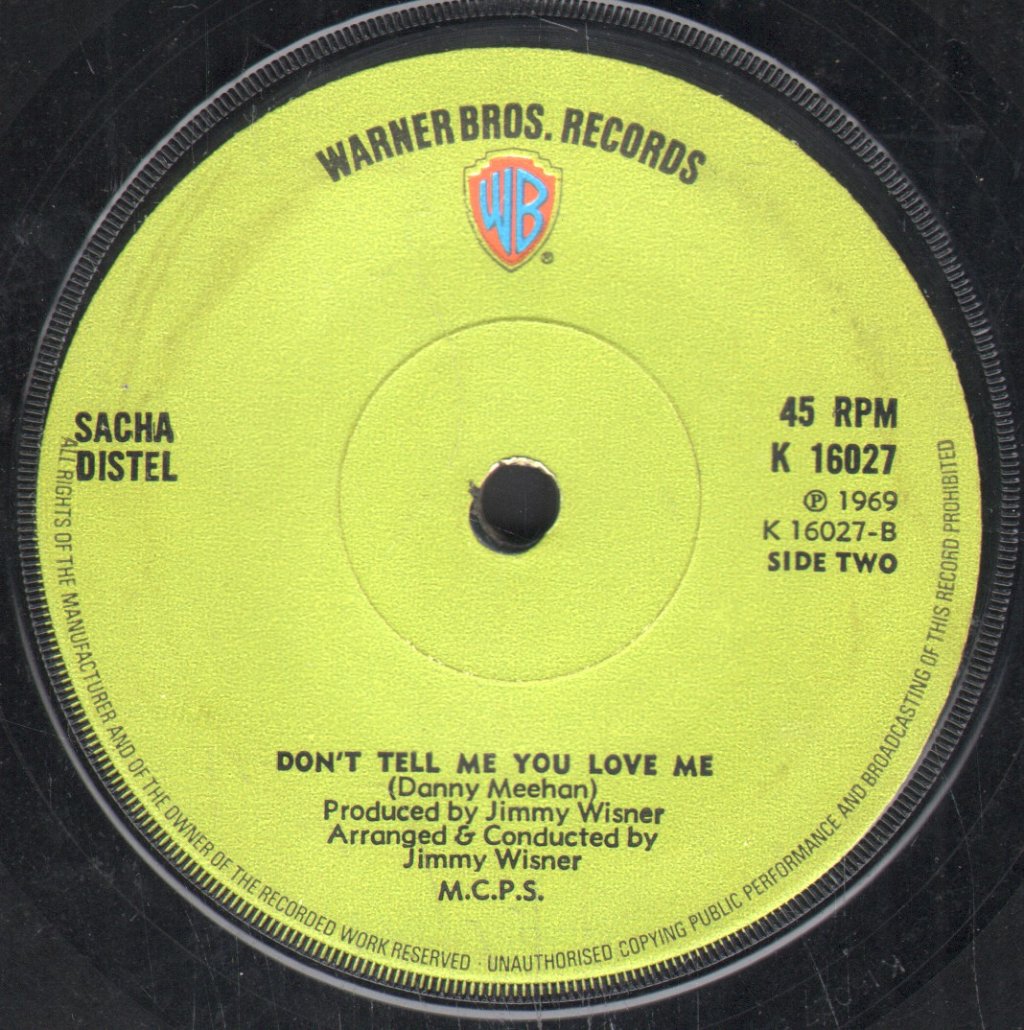 Sacha Distel - Rain Drops Keep Fallin' On My Head - 7 Inch