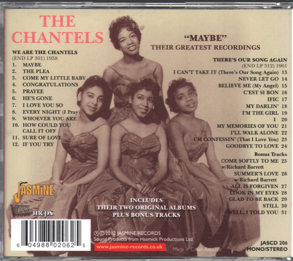 Chantels - "Maybe" Their Greatest Recordings - Cd