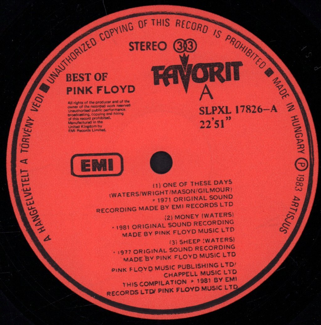 Pink Floyd - Best Of - Lp