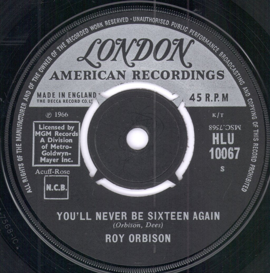 Roy Orbison - Too Soon To Know - 7 Inch