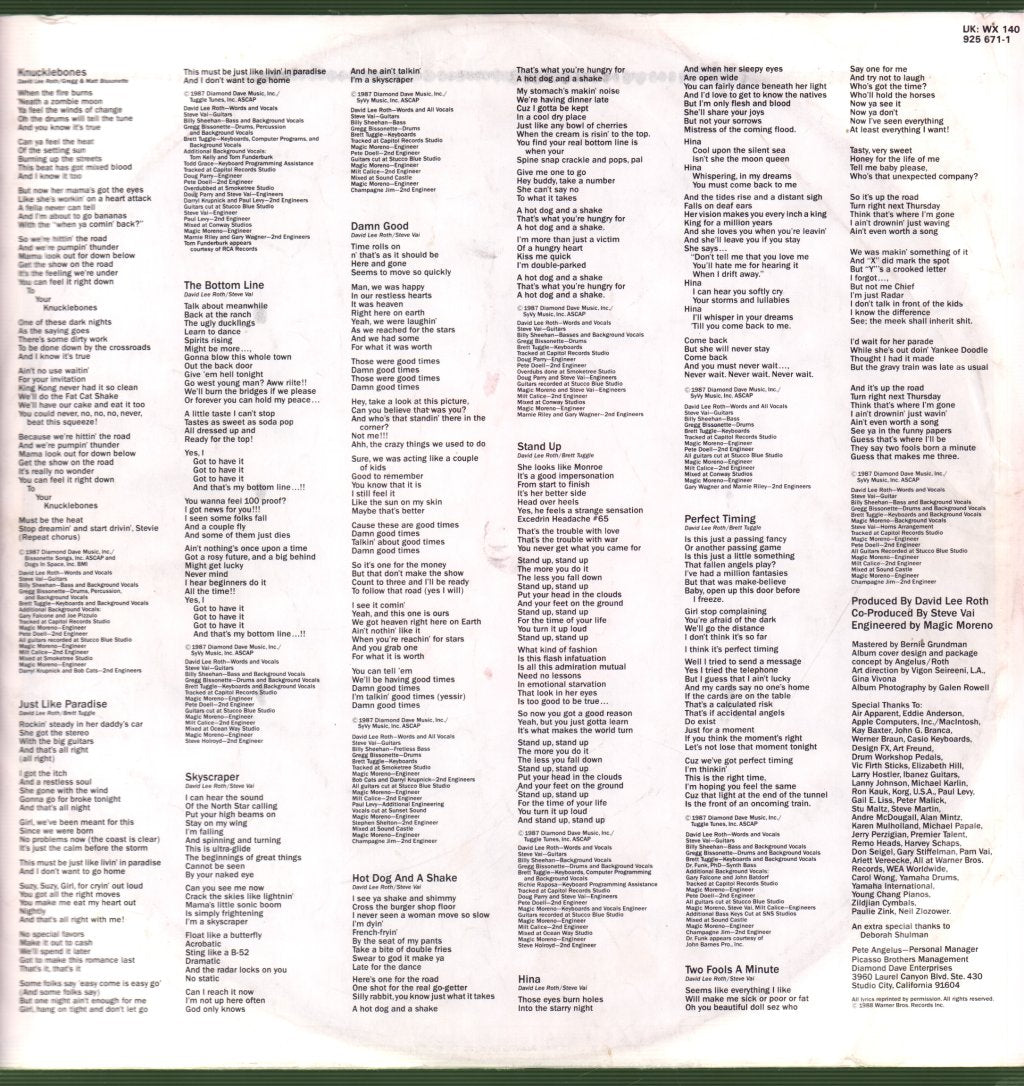 David Lee Roth - Skyscraper - Lp