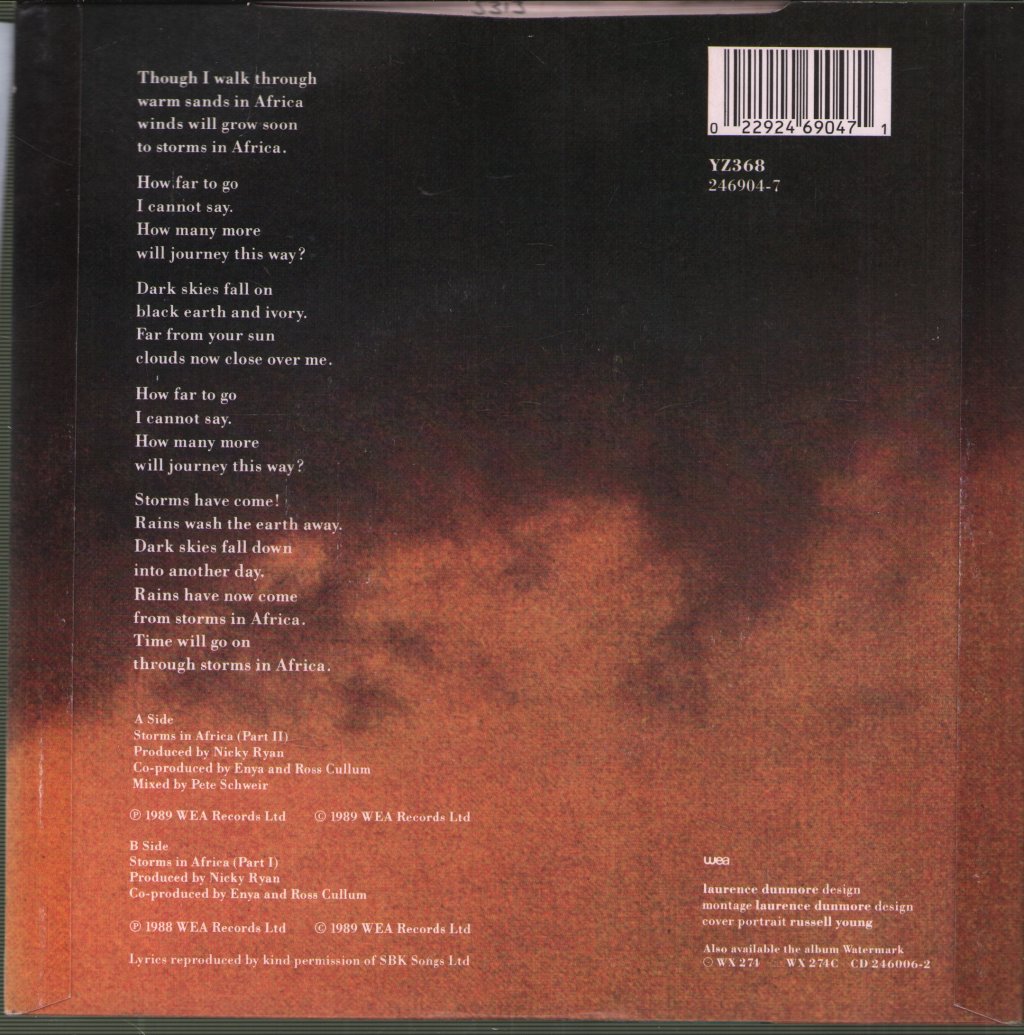 Enya - Storms In Africa - 7 Inch