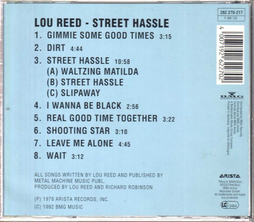Lou Reed - Street Hassle - Cd