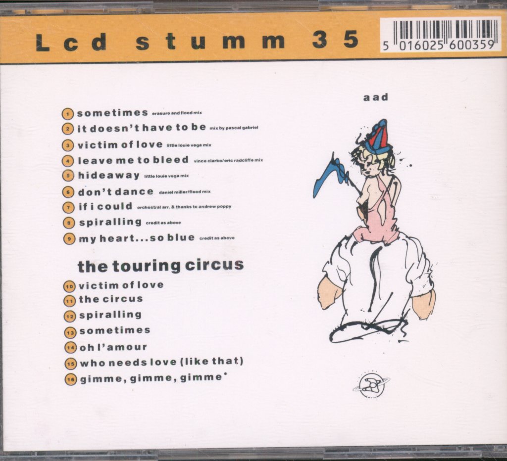 Erasure - Two Ring Circus - Cd