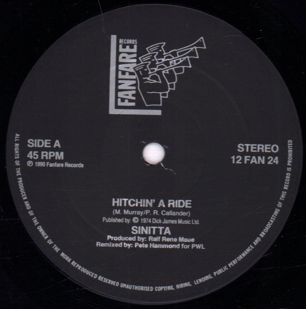 Sinitta - Hitchin' A Ride - 12 Inch