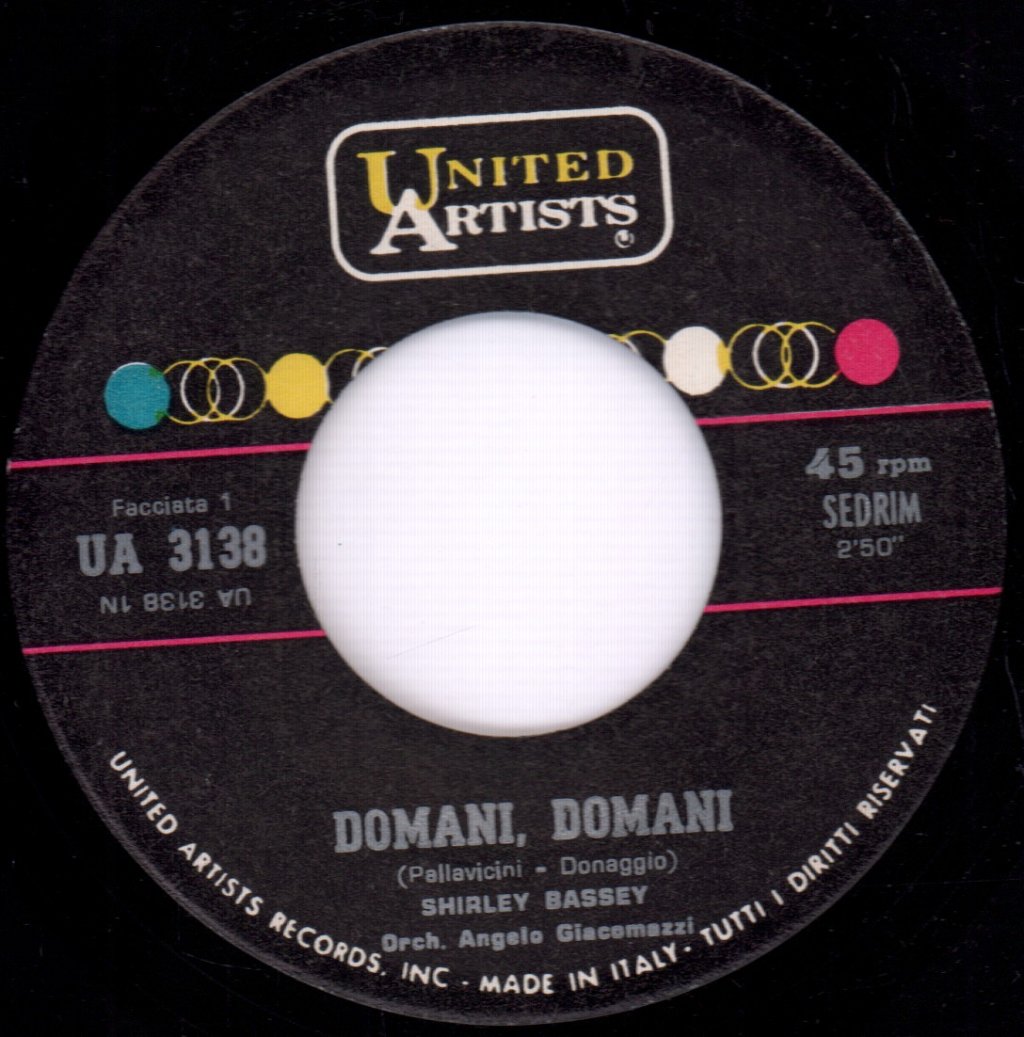 Shirley Bassey - Domani Domani / Pronto...Sono Io - 7 Inch